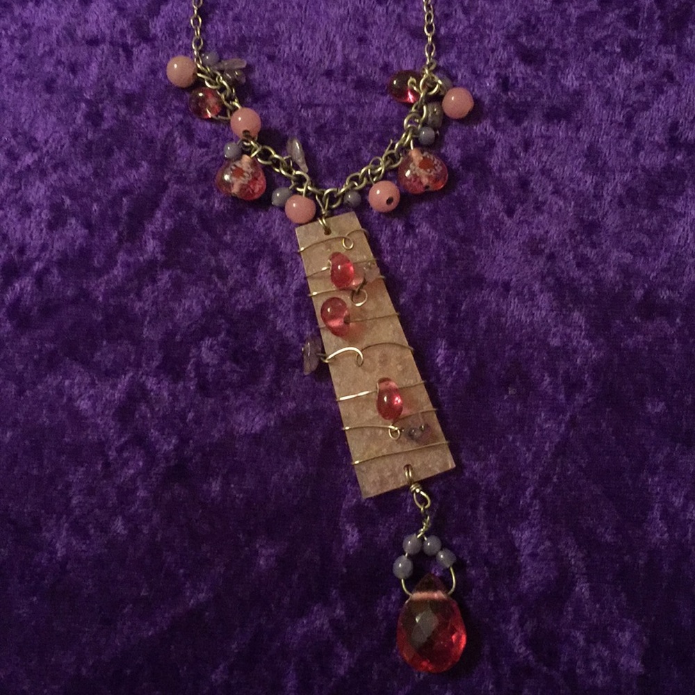 Glass bead necklace